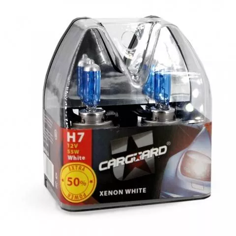 Set de 2 becuri Halogen H7 55W +50% Alb Xenon 12V Carguard – IoElectronice.ro [3]