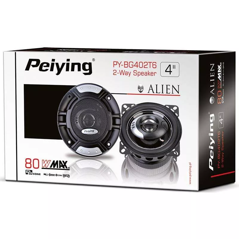Set difuzoare auto 4 inch 80W 4 ohm Alien Peiying 2buc [10]