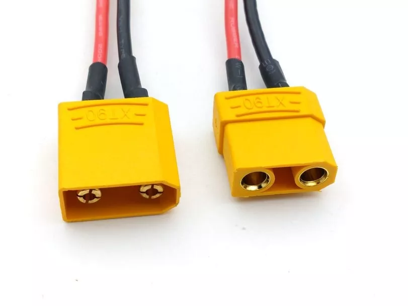 Set Mufa XT90 Tata-Mama cu Cablu Siliconic, 12 AWG, 40A, pentru Baterii 7.4V-22.2V, 10cm Lungime [2]