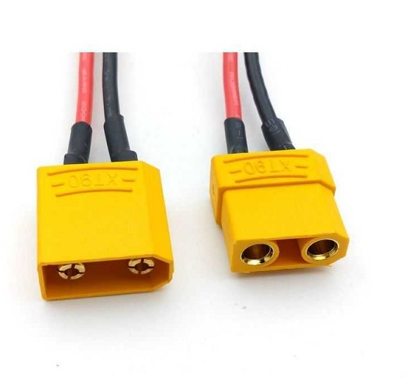 Set Mufa XT90 Tata-Mama cu Cablu Siliconic, 12 AWG, 40A, pentru Baterii 7.4V-22.2V, 10cm Lungime [1]