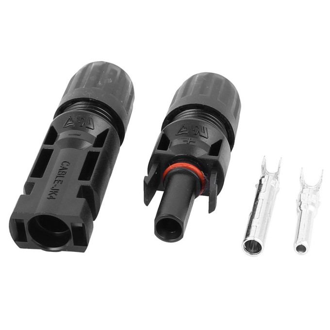 Set Mufe MC4 Conectori Mama și Tata pentru Montare pe Fir – Pachet cu 2 Bucăți [1]
