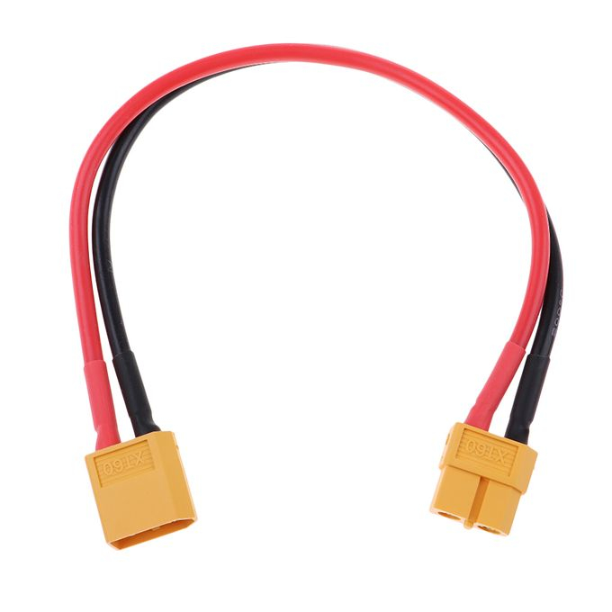 Set prelungitor mufa XT60 tata-mama cu cablu siliconic 12AWG, 10cm, 30A, 500V pentru baterii 7.4V-22.2V [1]