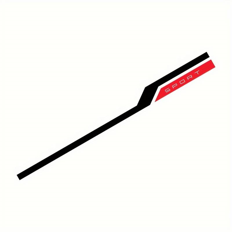 Sticker autoadeziv Tuning "Hood Stripes V3" Negru-Rosu, 130x10cm pentru show-uri și competiții auto [3]