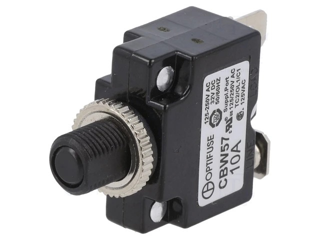 Siguranță termică OPTIFUSE 10A, Imax 1kA, 125V/250V, Dimensiuni 29.5x14.6x22.7mm, Temperatura -10°C+ [1]