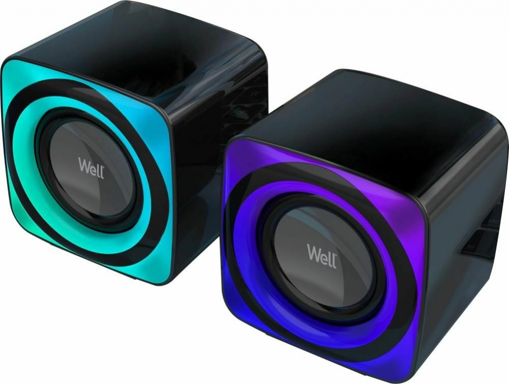 Sistem de boxe Well 2.0 BRW01 cu lumina RGB, Bluetooth, 18W – Sunet puternic și design modern [1]