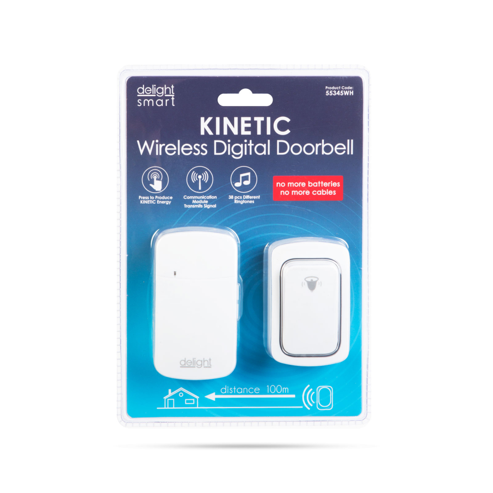 Sonerie albă fără fir și fără baterie 100m Kinetic delight – IoElectronice.ro [2]