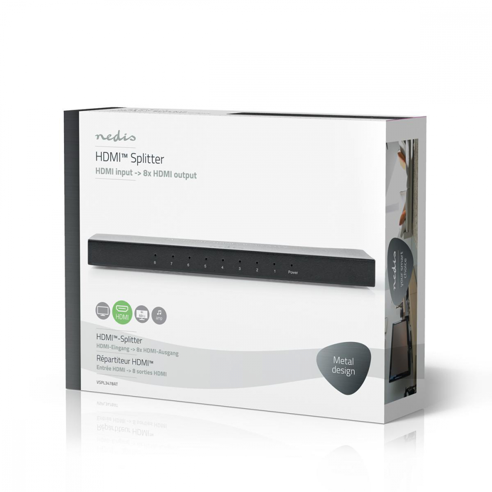 Splitter HDMI 4K 8 Porturi Nedis – Transmite simultan pe 8 ecrane Ultra HD 60Hz [8]