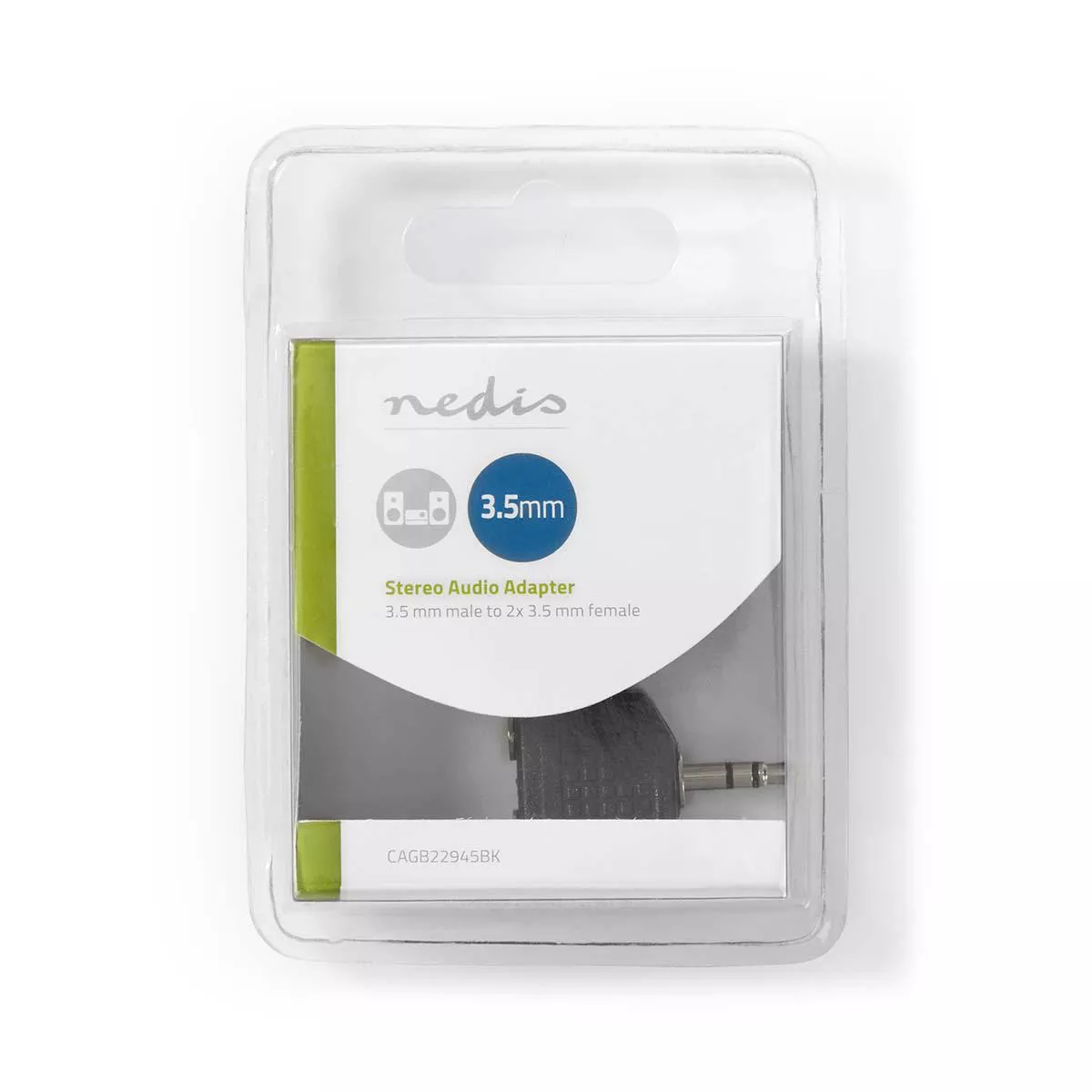 Splitter Jack audio 3.5 mm tata - 2x 3.5 mm mama negru Nedis – IoElectronice.ro [2]