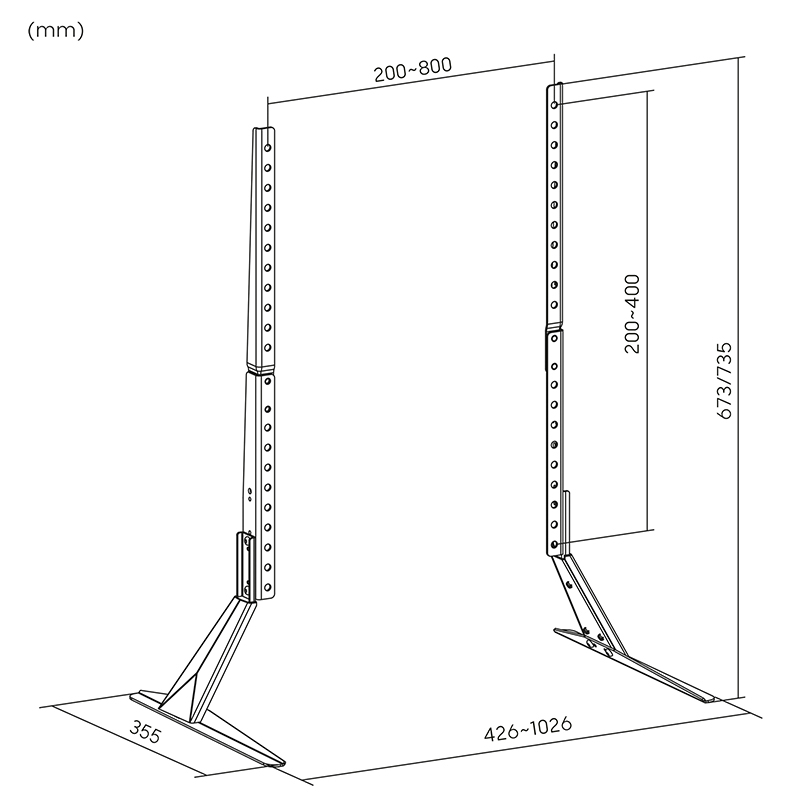 Suport TV LED 23"-75" Kruger&Matz KM1309, până la 40kg, instalare ușoară, compatibil VESA, înălțime reglabilă [9]