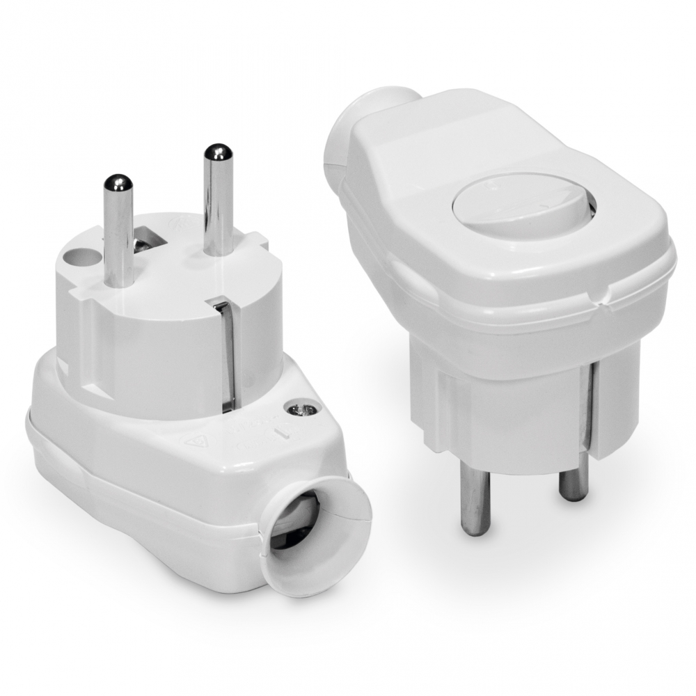Stecher Shuko Alb cu Comutator WT-16U/LK/WE Plastrol, 230V, IP20, 16A – Siguranță și Performanță Internă [2]