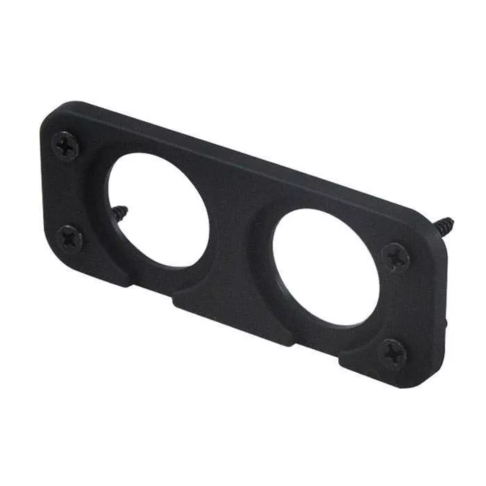 Suport aplicat pentru 2x prize auto șurub mascat negru SCI A13-216DDP [2]