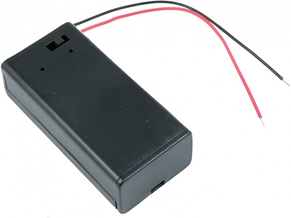 Suport baterie 1x 9V 6F22 cu comutator negru COMF SBH-9VAS [2]