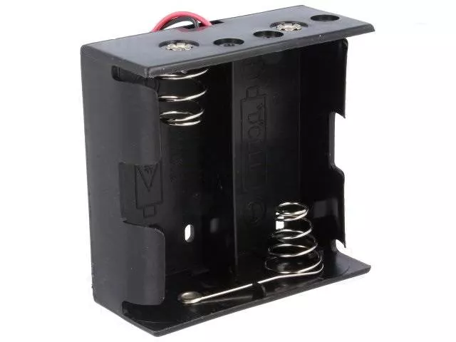 Suport baterii 2x D R20 cu terminal cablu 150mm COMF BH-121-1A – IoElectronice.ro [2]