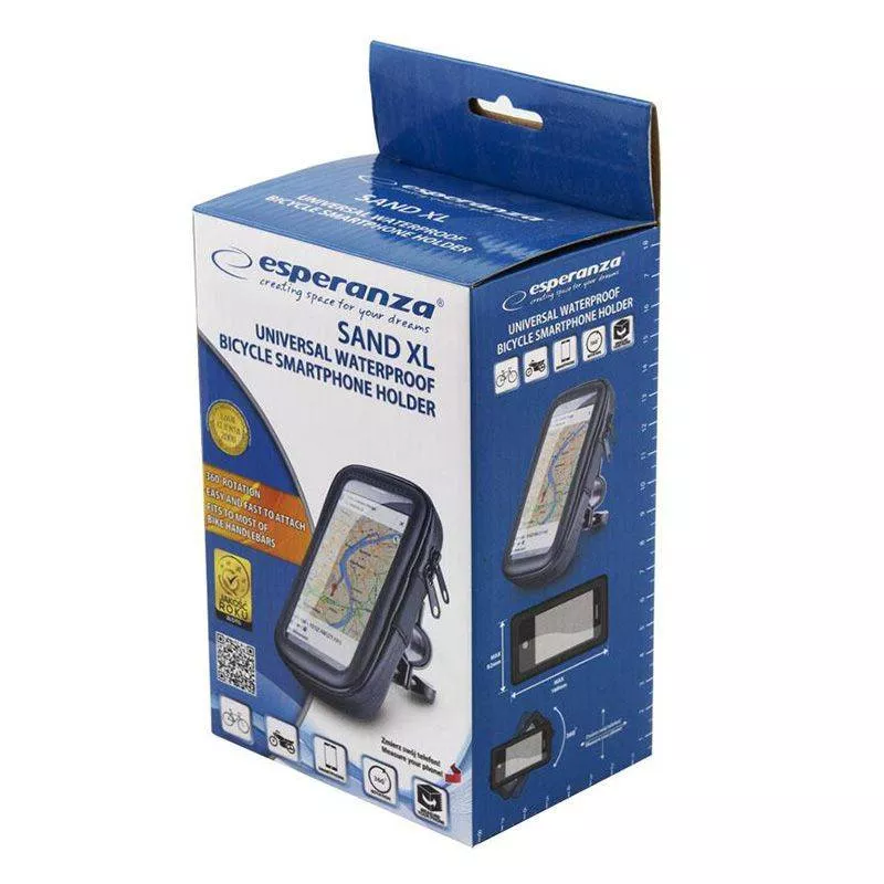 Suport cu Husa telefon prindere bicicleta 82x160mm SAND ESPERANZA – IoElectronice.ro [4]