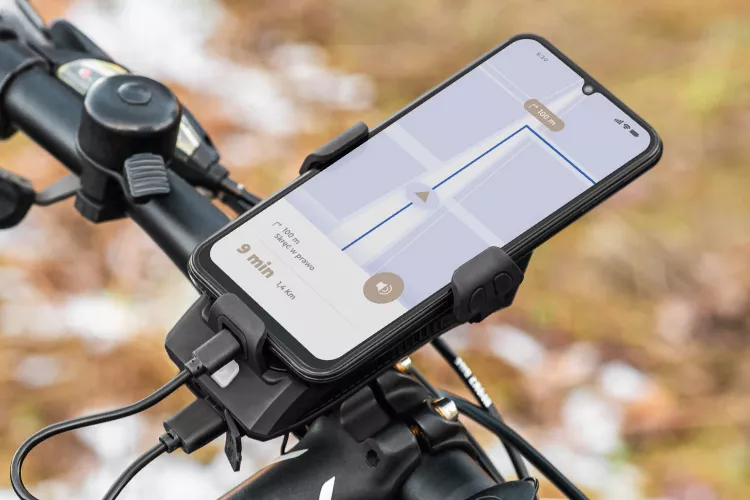 Suport de telefon pentru bicicletă 3in1 XT50 KRUGER&MATZ cu powerbank, iluminare LED și claxon pentru siguranță maximă [7]