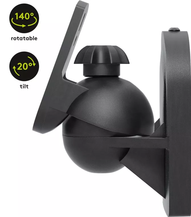 Suport universal difuzor Goobay 2 buc pe perete reglabil 3.5 kg negru [3]