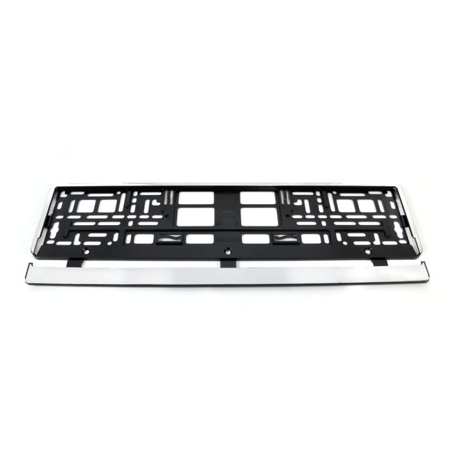 Suport număr înmatriculare cromat din plastic – Accesoriu auto elegant și durabil [2]
