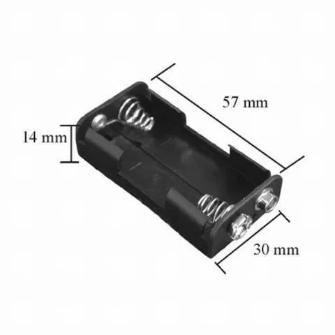 Suport pentru baterii 2buc AA cu mufa de conectare 9V [2]