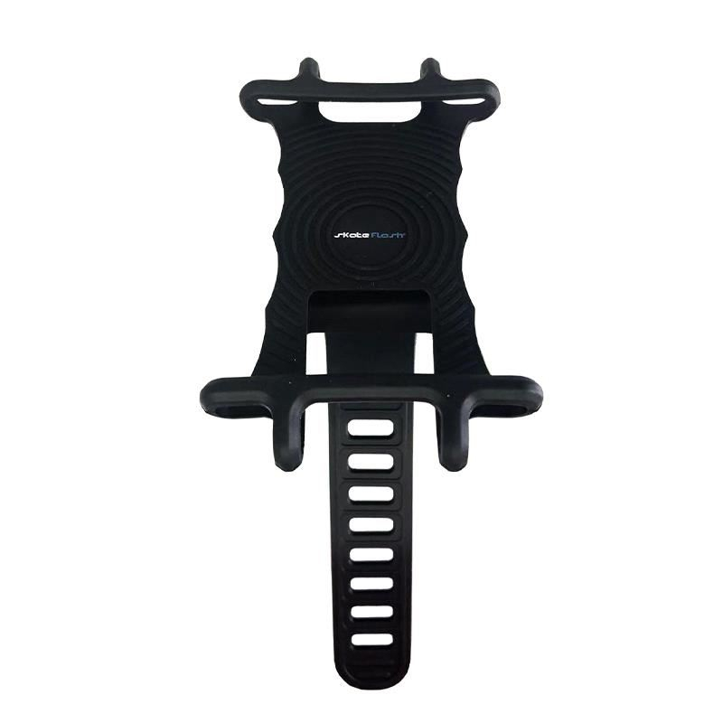 Suport telefon mobil pentru ghidon Skateflash, silicon, compatibil 5-6.3”, negru, ușor și sigur pentru bicicletă sau trotinetă [2]