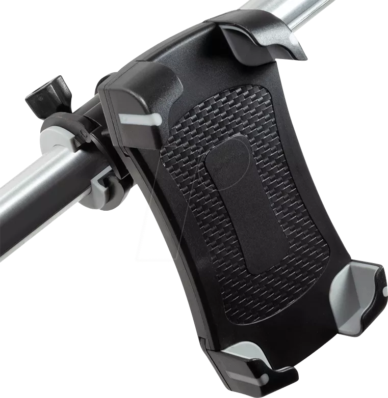 Suport telefon pentru bicicletă 60-90mm LOGILINK AA0120, fixare pe ghidon, culoare neagră, accesorii bike holder [1]