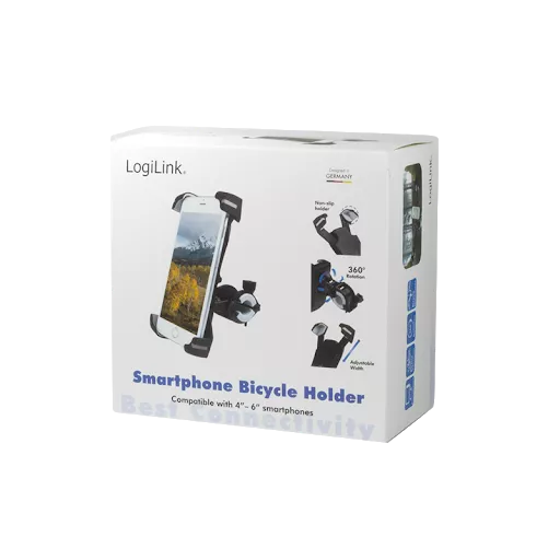 Suport telefon pentru bicicletă 60-90mm LOGILINK AA0120, fixare pe ghidon, culoare neagră, accesorii bike holder [5]