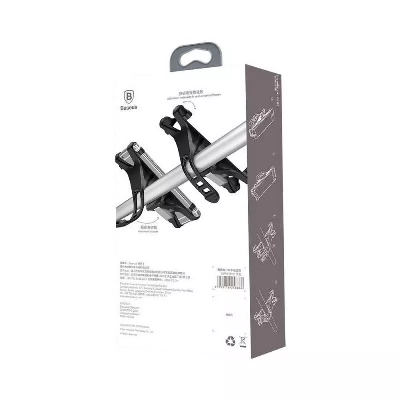 Suport Telefon Bicicletă Baseus Miracle Negru – Compatibil cu Majoritatea Modelelor de Telefoane [2]