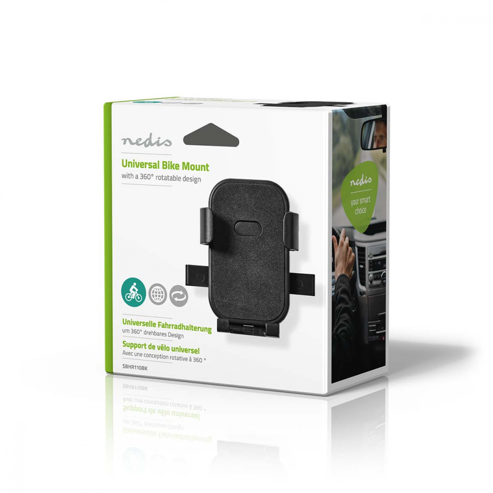 Suport Telefon Bicicletă Nedis, Reglabil, 7" | Montare Ușoară, 360° Rotire, Negru [6]