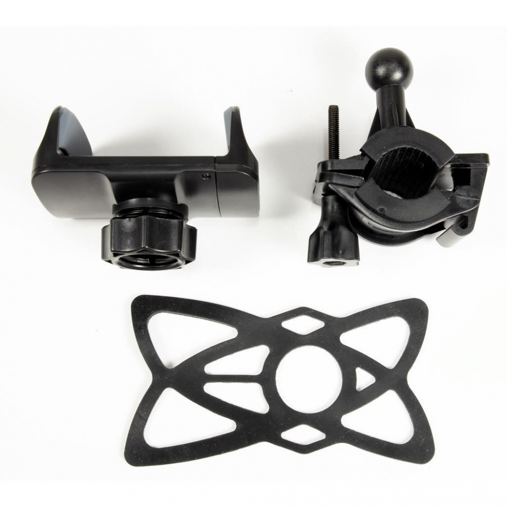 Suport telefon pentru bicicletă negru Inter-Tech MTH-200, compatibil 4.5-7 inch, rotire 360°, ajustare verticală, prindere sigură [6]