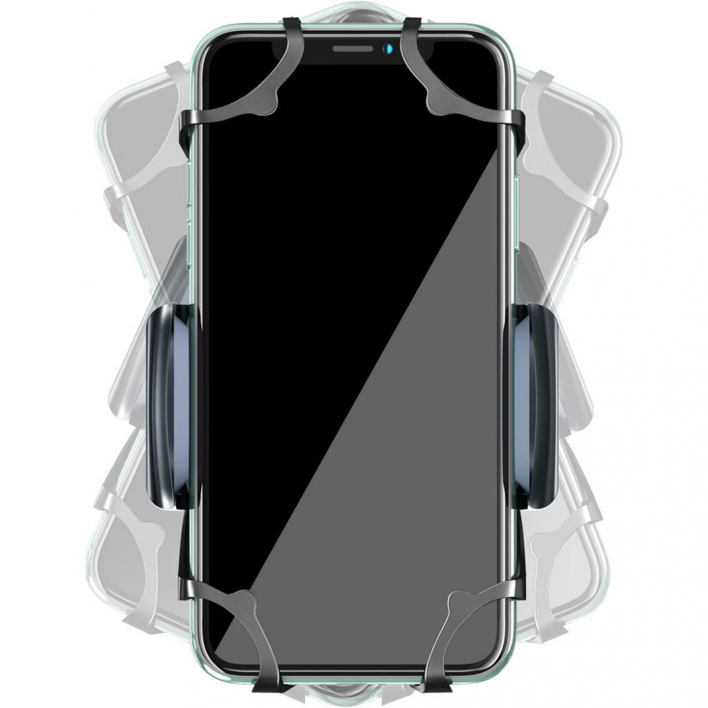 Suport telefon pentru bicicletă negru Inter-Tech MTH-200, compatibil 4.5-7 inch, rotire 360°, ajustare verticală, prindere sigură [4]