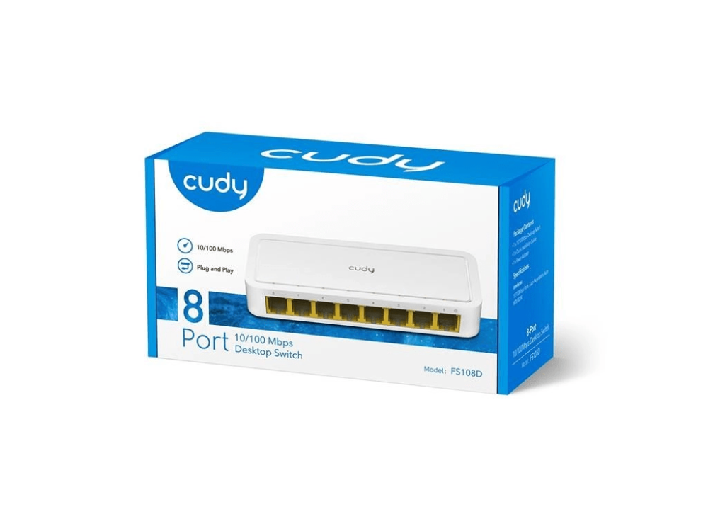 Switch Desktop 8 porturi 10/100Mbps alb Cudy FS108D – IoElectronice.ro [2]