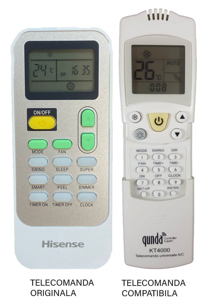 Telecomanda Universală pentru Aer Conditionat Hisense DG11J1-91 – Compatibil și Ușor de Programat [1]