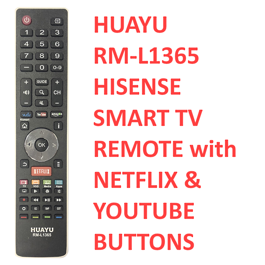 Telecomandă Hisense Smart TV RM-L1365 - Netflix & YouTube | IoArtify.ro [5]