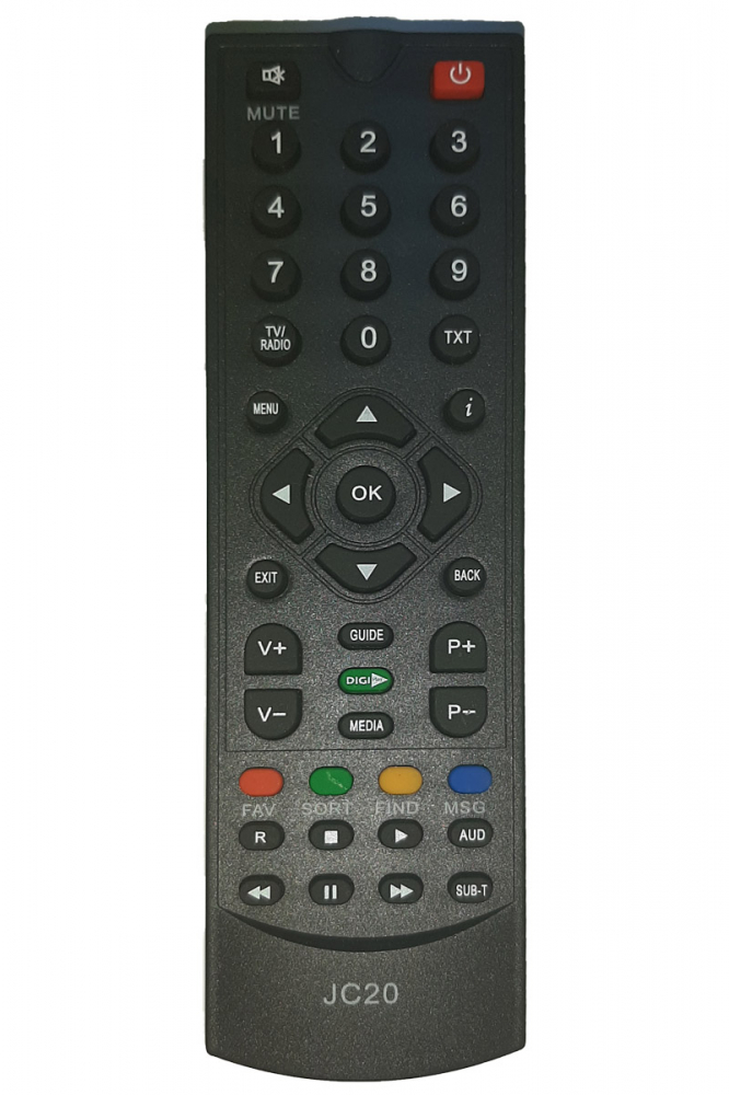 Telecomanda JC20 pentru receiver DIGI cu buton albastru – compatibil Digi JC20 și JC22, control facil și stil modern [1]