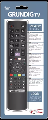Telecomandă TV Grundig 1727JL20181030 compatibilă cu modele GBS Jolly, lungime standard, funcții esențiale. [2]