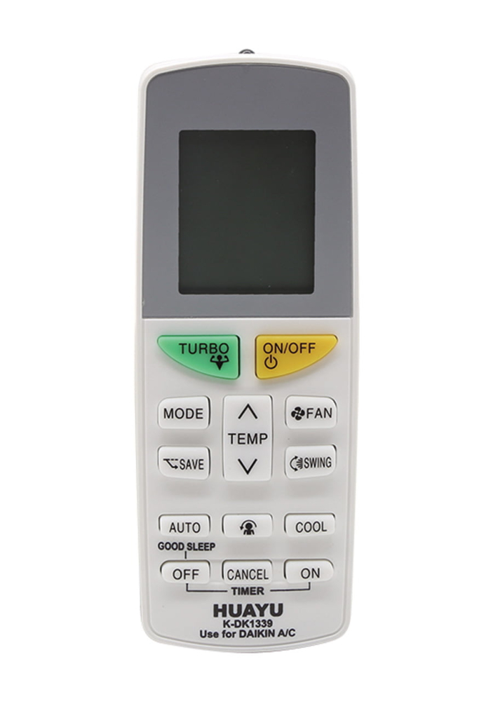 Telecomandă Universală Aer Condiționat Daikin - K-DK1339 HUAYU, compatibilă cu modele Daikin, afișaj digital, funcționează cu 2 baterii AAA [2]