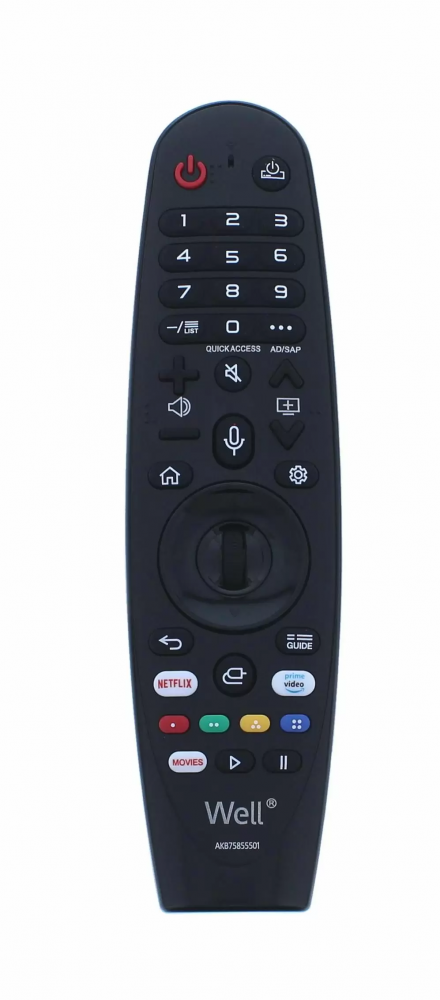 Telecomandă Universală LG pentru TV LCD - Compatibil Netflix și Prime Video, 10m, AA x2, Ușor de utilizat [1]