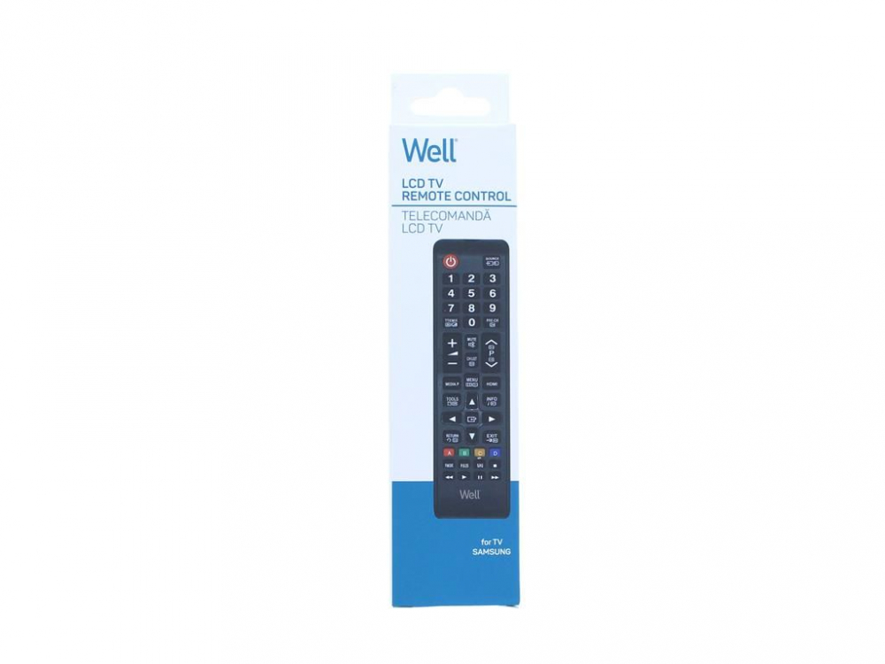 Telecomandă universală TV LCD Samsung Well RC-UNIV-SA02-WL – Ușor de utilizat, funcționează până la 10m, baterii AAA incluses [2]