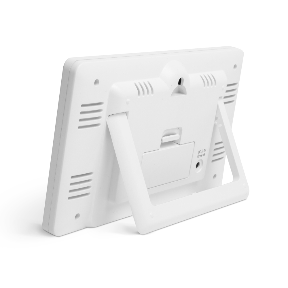 Termometru digital și ceas cu alarmă exterior/interior alimentare USB sau 2x AAA alb BEWELLO BW2070 – IoElectronice.ro [2]