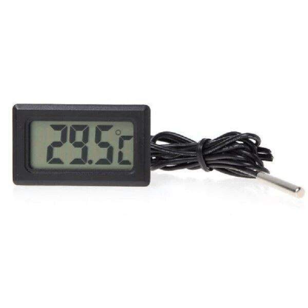Termometru LCD cu sondă impermeabilă, precizie 0,1°C, pentru cuptor, acvariu și lichide, alimentare cu baterii LR44 [2]