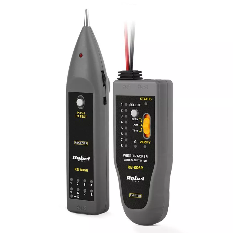 Tester cablu CABLE TRACKER RB-806R REBEL – Detectare rapidă a cablurilor, alarmă, distanță 3 km, ușor de folosit [1]