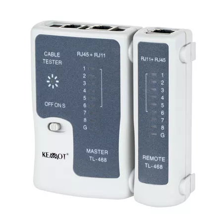 Tester cablu UTP RJ45 și telefon RJ11 Rebel – Verificare continuitate și conexiuni corecte [1]