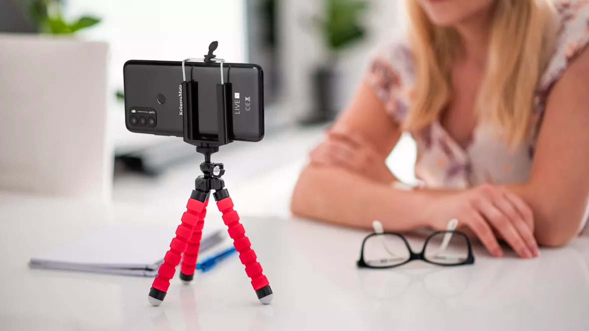 Trepied pentru telefon/cameră roșu KRUGER&MATZ – IoElectronice.ro [2]