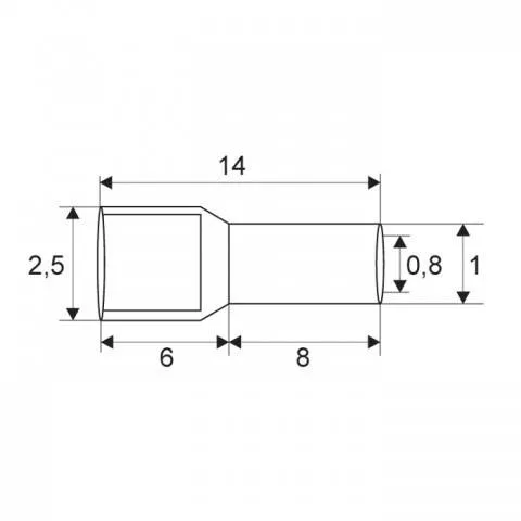 Vârf terminal cablu de 0.5 mm alb [2]