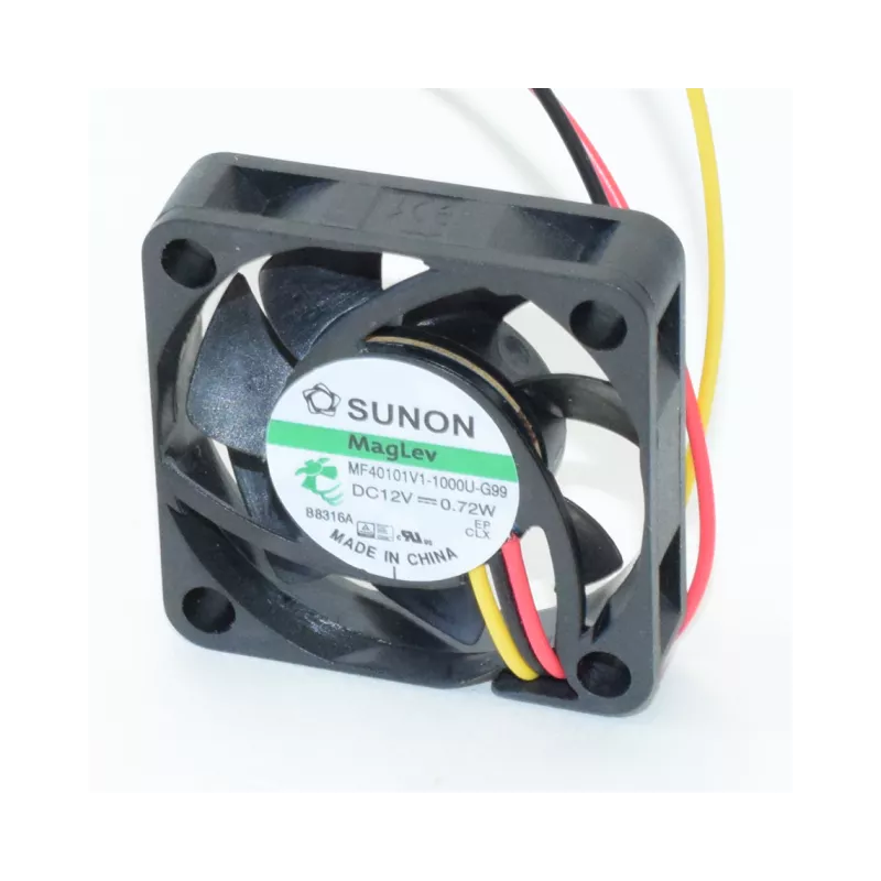Ventilator DC axial 12V 40x40x10mm, 7000rpm, 13.52m3/h, 27.3dBA, Silent și Durabil - SUNON MF40101V1-1000U-G99 [1]