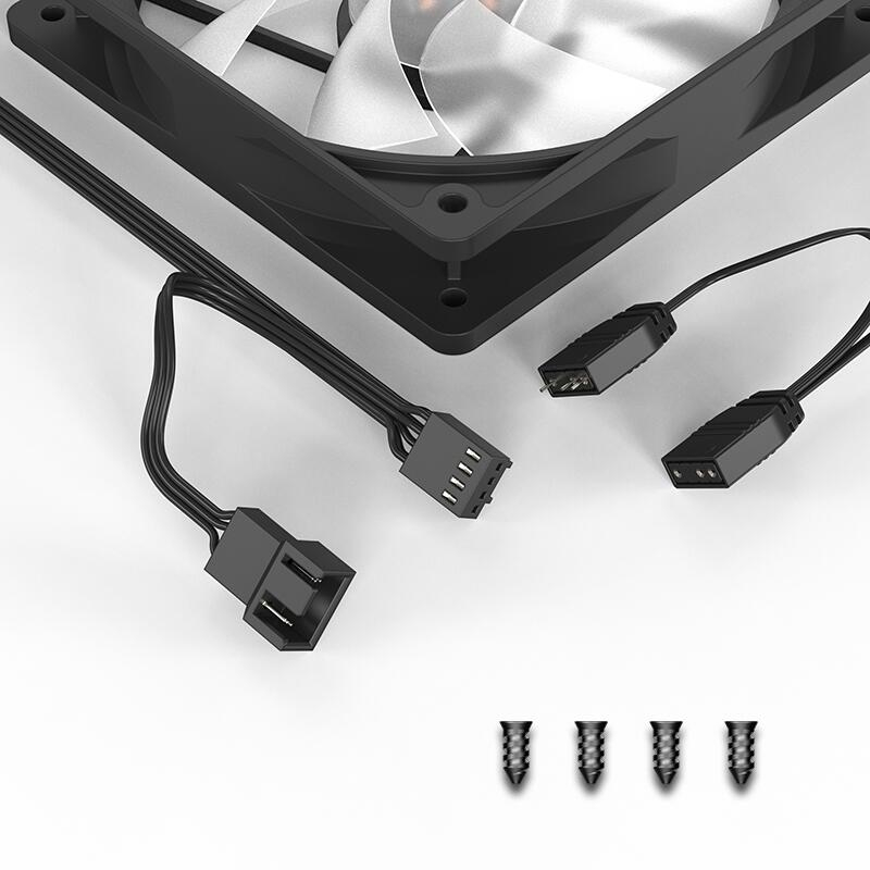 Ventilator ID-Cooling XF-120 120mm 12V negru aRGB rulmenți Hydraulic Bearing anti-vibrații 500-1500RPM 4pin 3pin XF-120-ARGB-K – IoElectronice.ro [6]