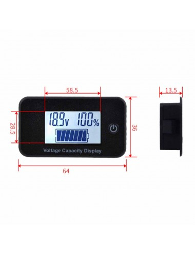 Voltmetru digital 5-100V Voltage Capacity Display – IoElectronice.ro [2]