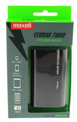 Baterii externe - Acumulator extern PowerBank 7800mAh negru Maxell – IoElectronice.ro