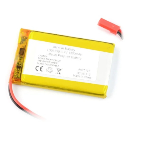 Acumulator - Acumulator Lithium Poliymer 12211 1350mAh 1S 3.7V conector JST-BEC 59x37x5mm AKYGA Battery – IoElectronice.ro