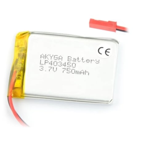 Acumulator - Acumulator Lithium Polymer 750mAh 1S 3.7V cu conector JST-BEC – Compact și Puternic pentru Hobby și Drone