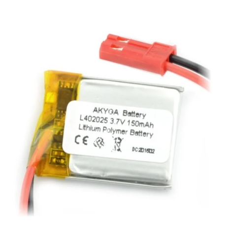 Acumulator - Acumulator Lithium Polymer 150mAh 1S 3.7V cu conector JST-BEC – Compact și fiabil pentru proiecte RC și electronice